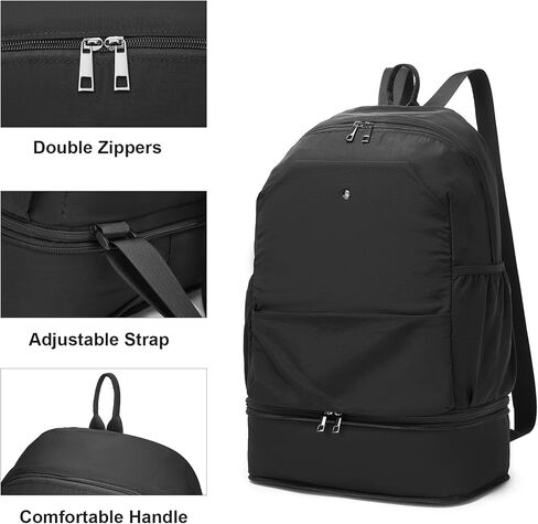seyfocnia Gym Backpack,Small Gym Bag with Shoe Compartment Lightweight Expandable Travel Backpack Workout Sports Casual Daypack for Women or Men in Kuwait