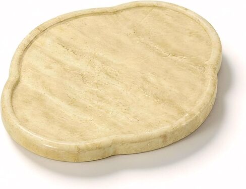 Marble Tray,Natural Travertine Decorative Tray | Handmade Marble Bathroom| Vanity| Dining| Coffee Table Organizer for Jewelry, Soap,Perfume,Candles,Keys | Home Decor Tray for Dresser,Nightstand in Saudi Arabia