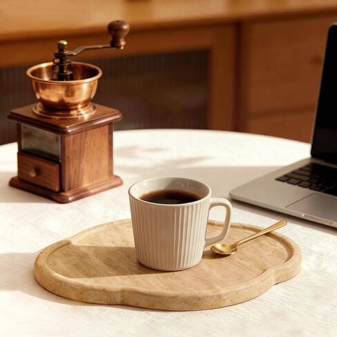 Marble Tray,Natural Travertine Decorative Tray | Handmade Marble Bathroom| Vanity| Dining| Coffee Table Organizer for Jewelry, Soap,Perfume,Candles,Keys | Home Decor Tray for Dresser,Nightstand in Saudi Arabia