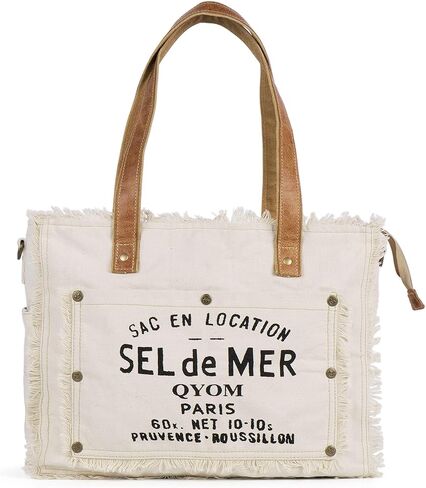 Canvas Tote Bag for Women, Reusable Lightweight Cloth Shoulder Bag with Cotton Lining for Grocery, Travel & Daily Use in Saudi Arabia