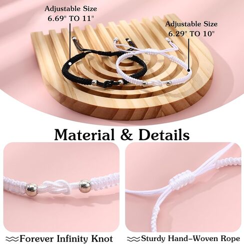 Matching Bracelets for Couples Anniversary Valentines Gift for Women Men Boyfriend Girlfriend Him Her, Matching Couple Bracelets for Bf Gf Pinky Promise Bracelet Long Distance Relationship Gifts in Saudi Arabia