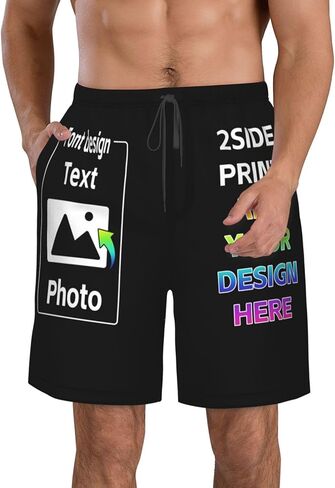 Men's Custom Shorts with Logo Text Photo, Where You Design Personalized Shorts, Gifts, Shorts and Custom Sports Shorts in Saudi Arabia