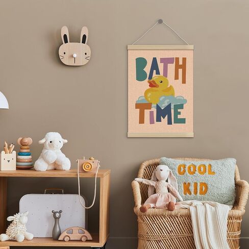 Rubber Duck Bathroom Decor Poster Hanger Frame 12x16 Inch, Boys Girls Bathroom Decor, Bath Time Wall Art Decor for Bath Room Shower Room in Saudi Arabia