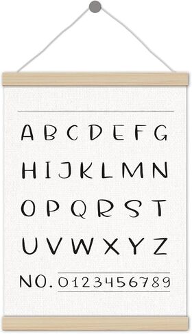 Alphabet Numbers 0-9 Classroom Poster Hanger Frame 12x16 Inch, Classroom Wall Decor, Minimalist Educational Wall Art Decor for Playroom Kindergarten Early Learning Classroom Preschool in Saudi Arabia