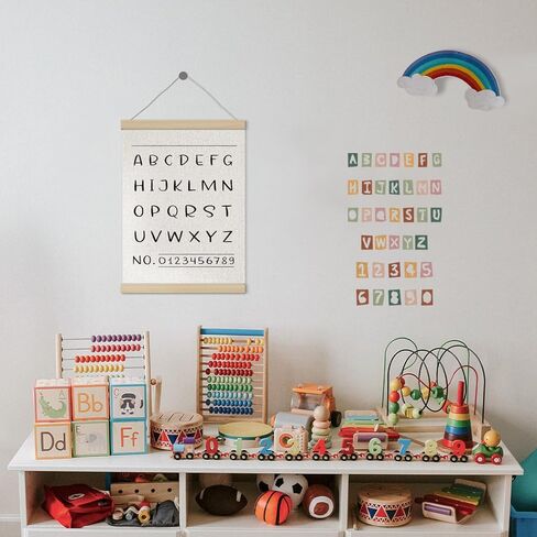 Alphabet Numbers 0-9 Classroom Poster Hanger Frame 12x16 Inch, Classroom Wall Decor, Minimalist Educational Wall Art Decor for Playroom Kindergarten Early Learning Classroom Preschool in Saudi Arabia