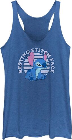 Women's Lilo & Stitch Resting Stitch Face Racerback Tank Top in Saudi Arabia