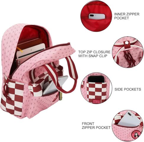Bioworld Demon Slayer Logo Cotton Canvas Women's Pink Mini Backpack in Saudi Arabia