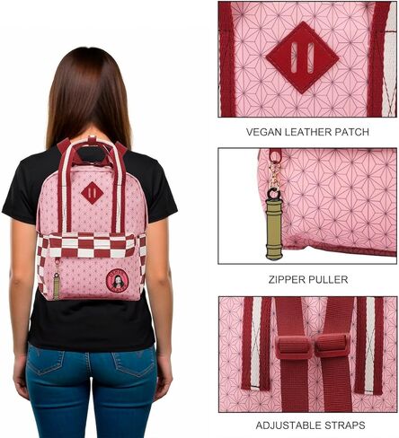 Bioworld Demon Slayer Logo Cotton Canvas Women's Pink Mini Backpack in Saudi Arabia