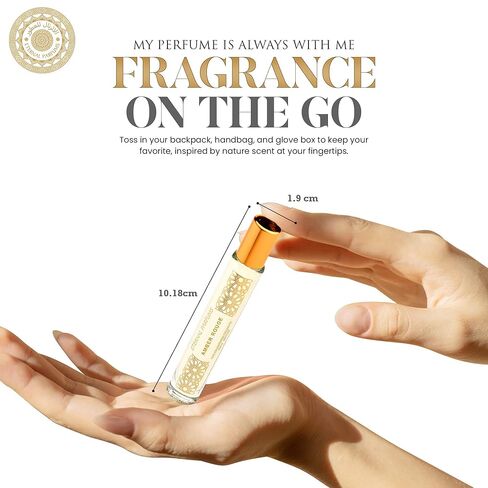 عطر فاخر من دبي - عطر زيتي مركز ونقي يدوم طويلاً، خالٍ من الكحول، مناسب للسفر - للجنسين للرجال والنساء - 10 مل in Saudi Arabia