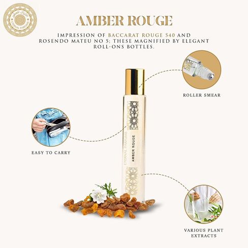 عطر فاخر من دبي - عطر زيتي مركز ونقي يدوم طويلاً، خالٍ من الكحول، مناسب للسفر - للجنسين للرجال والنساء - 10 مل in Saudi Arabia