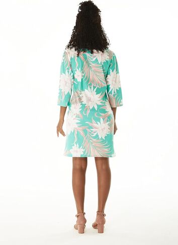 Matchable Couple Hawaiian Luau Men Shirt or Women Slip On Collar Dress in Wispy Cereus Palm Mist in Saudi Arabia