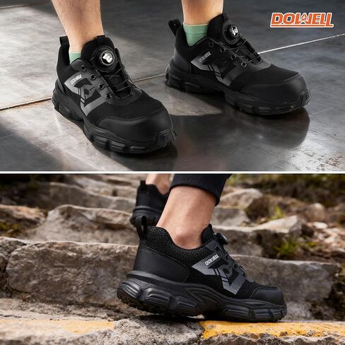 Steel Toe Shoes for Men Women Work Shoes, Safety Sneakers Shoes, Comfortable Lightweight Puncture Proof Slip on Indestructible Work Shoes in Saudi Arabia