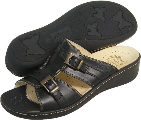 Fidelio Women's Hallux Fabia Bunion Relief Slide Sandal 43553 (Black) in Saudi Arabia