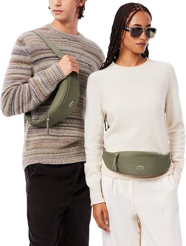 Lacoste Men's LCST Zipped Belt Bag, Ivy Green, One Size in Saudi Arabia