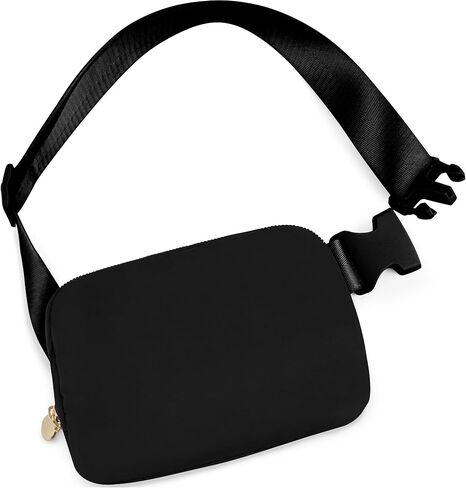 Cross Body Fanny Pack for Women,Fashion Waist Packs Crossbody Bags,Belt Bag with Adjustable Strap - Black in Saudi Arabia