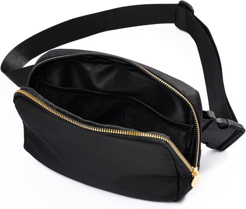 Cross Body Fanny Pack for Women,Fashion Waist Packs Crossbody Bags,Belt Bag with Adjustable Strap - Black in Saudi Arabia