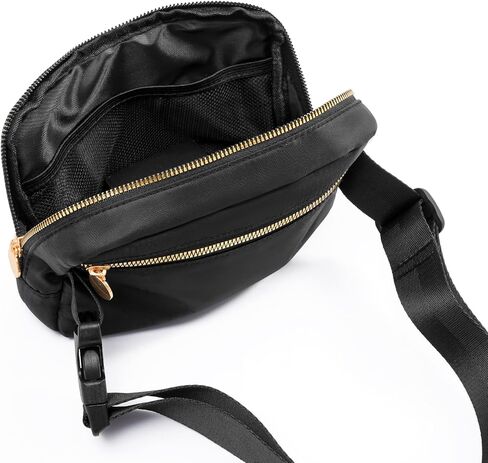 Cross Body Fanny Pack for Women,Fashion Waist Packs Crossbody Bags,Belt Bag with Adjustable Strap - Black in Saudi Arabia