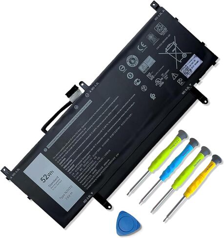 ASODI N7HT0 52Wh Laptop Battery Compatible with Dell Latitude 15 9510 9520 Latitude 9520 2-in-1 Series N7HTO TVKGH V5K68 08NFC7 089GNG HYMNG 0HYMNG N2NLL 0PKW00 7.6V 6500mAh in Saudi Arabia
