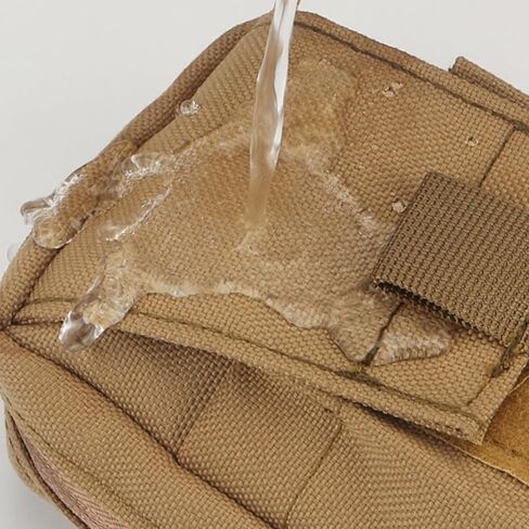 Backpack Shoulder Strap Attachment Pouch, Molle Zipper Pocket for Cell Phone, Lightweight Bag for Outdoor Activities(Khaki) in Saudi Arabia