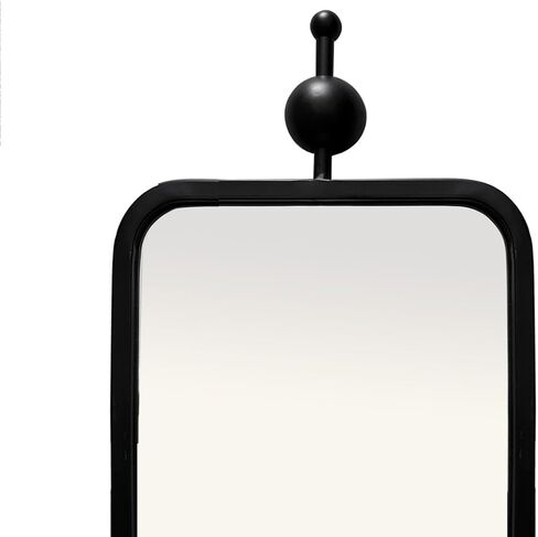 Black Arched Mirror for Narrow Space Home Decor, Metal Rectangle Frame with Rounded Corners Mirror for Ling Room Enterway 9" X 36‘ in Saudi Arabia
