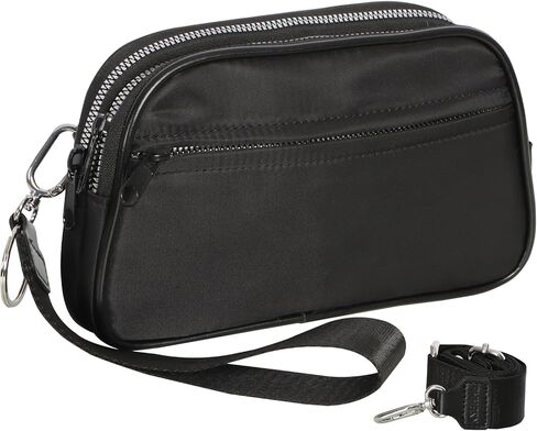 RFID Blocking Cute Fanny Pack for Women - Small black and white Checkered sling bag | Crossbody/Wristlet Travel Purse |Birthday/Christmas Gifts for Her in Saudi Arabia