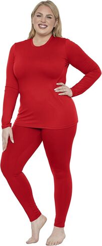 STRETCH IS COMFORT طقم نسائي من Oh So Soft بياقة دائرية وأكمام طويلة وطماق | تمتد الزي 2 قطعة | مقاس عادي وكبير S-5X in Saudi Arabia