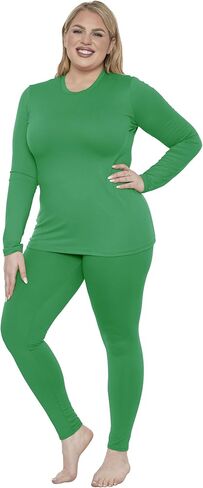 STRETCH IS COMFORT طقم نسائي من Oh So Soft بياقة دائرية وأكمام طويلة وطماق | تمتد الزي 2 قطعة | مقاس عادي وكبير S-5X in Saudi Arabia