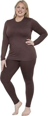 STRETCH IS COMFORT طقم نسائي من Oh So Soft بياقة دائرية وأكمام طويلة وطماق | تمتد الزي 2 قطعة | مقاس عادي وكبير S-5X in Saudi Arabia