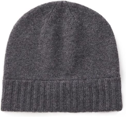 GreenMount Men's Cashmere Thick Beanie Hat Ribbed Knit Soft Warm Winter Hat for Men in Kuwait