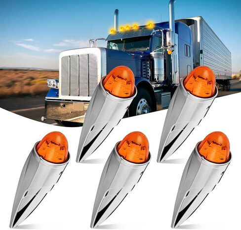 Nilight 2.5Inch Oval Side Marker Light 20PCS 2 Diode LED Trailer Indicator Light Clearance Light Waterproof Surface Mounted for 10-30V Truck Camper Boat Lorry in Kuwait