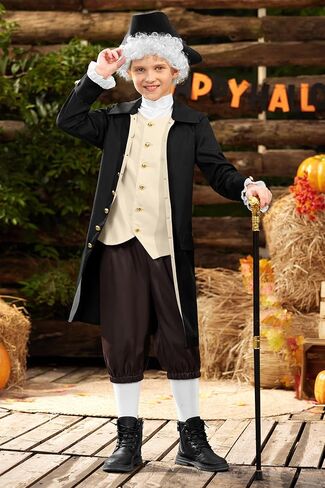 BesserBay 8 Pieces Boys Colonial Outfits 18th Century American Set 6-14 Years in Saudi Arabia