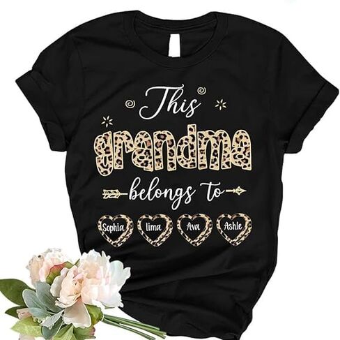 Personalized Mom & Kid's Name Shirt for Women - Gift Mom Sweatshirt for Valentine's Day & Mother's Day in Saudi Arabia