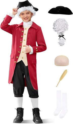BesserBay 8 Pieces Boys Colonial Outfits 18th Century American Set 6-14 Years in Saudi Arabia
