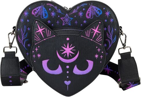 Loungefly Neon Cat Heart Figural Crossbody Bag in Saudi Arabia