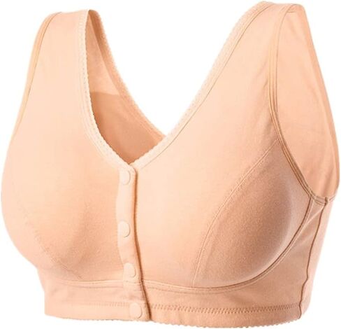 Women Full-Freedom Front Closure Comfortable Snap Bra for Wireless Post-Surgery Bra Active Yoga Sleep Bras in Saudi Arabia