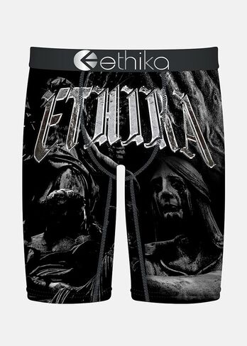 ملابس داخلية بوكسر للرجال من Ethika، طول الركبة، ملابس داخلية قابلة للتمدد في 4 اتجاهات مع مطبوعات جرافيك - Pray For Me in Kuwait