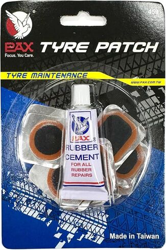 PAX 11Pcs Bike Inner Tube Patch Kits with 7cc Rubber Cement, Puncture Tire Repair Kit for Car, Motorcycle, Scooter, Bicycle, BMX, ATVs, River Floating, Inflatable Rubber in Saudi Arabia