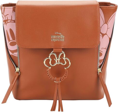 Disney Minnie Mouse Classic Faux Leather Mini Backpack with Bow Accent and Polka Dot Lining in Saudi Arabia