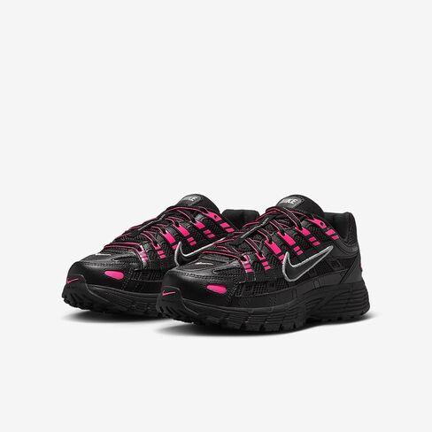Nike P-6000 Big Kids' Shoes (HV5064-600, Pink Blast/Metallic Silver/Black) in Saudi Arabia