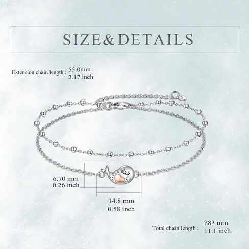 Dolphin/Seal/Turtle/Starfish Anklet for Women Sterling Silver Crystal Anklet Beach Jewelry Gift for Women in Saudi Arabia
