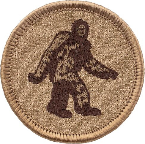 Bigfoot Patrol Patch - 2" Diameter Round Embroidered Patch (Hook Fastener Only) in Saudi Arabia