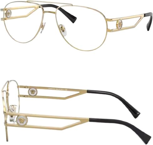 VERSACE VE1269 Metal PILOT Shape Eyeglass with Luxury Eyewear kit in Saudi Arabia
