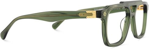 نظارات Zeelool Retro Aviator للرجال نظارات أنيقة من الأسيتات مع عدسة شفافة Mercurio ZJGA726161 in Saudi Arabia