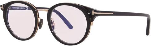 Eyeglasses Tom Ford FT 5784 -D-B Asian fit 001 Shiny Black,"t" Logo/Blue Bloc in Saudi Arabia