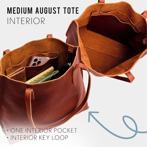 Portland Leather Goods August Tote – Handmade from the Finest Full-Grain Hides – Large Interior Pocket & Interior Key Loop in Saudi Arabia