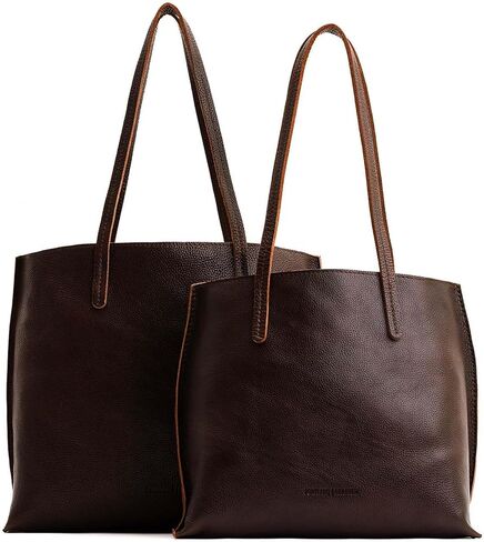 Portland Leather Goods August Tote – Handmade from the Finest Full-Grain Hides – Large Interior Pocket & Interior Key Loop in Saudi Arabia