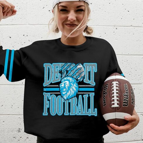 LOTUCY Football Sweashirt Women Game Day Sweatshirts Football Team Fans Pullover Sports Jersey Tops in Saudi Arabia