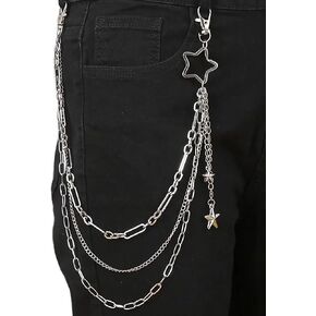 Pants Chain for Men Women, Versatile for Waist, Jeans Pants Wallet Bag Trendy Hip-Hop Decoration Clothing Accessory Belt Chains in Kuwait