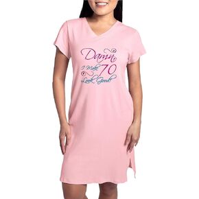 قميص نوم للنساء من CafePress 70Th Birth Humor، قميص بيجامة طويل ناعم، بيجامة/بيجامة قطنية in Kuwait