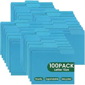 Colored File Folders 8 Packs, Letter Size, 1/3 Cut Tab. Chromatic Manila Folders 8.5 x 11 for Documents, File Folders with Foldable Lines for Easy Storage, Carpetas para Documentos for Office, School in Kuwait